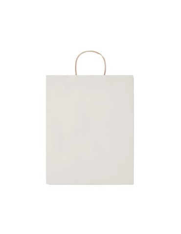 Sac en papier grand format personnalisé - PAPER TONE L Matières : papier recyclé Couleurs : blanc personnalisation sur mesure