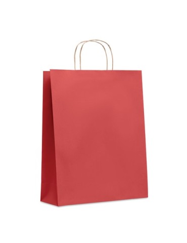 Sac en papier grand format personnalisé - PAPER TONE L Matières : papier recyclé Couleurs : rouge goodies publicitaire événement