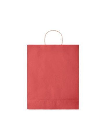Sac en papier grand format personnalisé - PAPER TONE L Matières : papier recyclé Couleurs : rouge goodies publicitaire durable