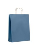 Sac en papier grand format personnalisé - PAPER TONE L Matières : papier recyclé Couleurs : bleu cadeau entreprise pas cher