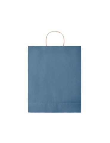 Sac en papier grand format personnalisé - PAPER TONE L Matières : papier recyclé Couleurs : bleu objet promo petit budget