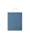 Sac en papier grand format personnalisé - PAPER TONE L Matières : papier recyclé Couleurs : bleu objet promo petit budget