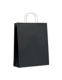 Sac en papier grand format personnalisé - PAPER TONE L Matières : papier recyclé Couleurs : noir personnalisable avec votre logo