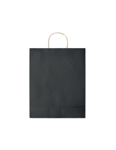 Sac en papier grand format personnalisé - PAPER TONE L Matières : papier recyclé Couleurs : noir cadeau collaborateur premium