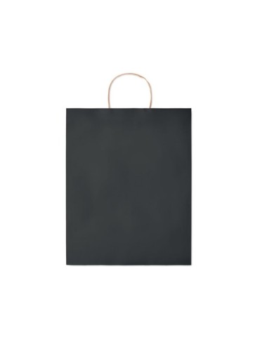 Sac en papier grand format personnalisé - PAPER TONE L Matières : papier recyclé Couleurs : noir marquage couleur éclatante
