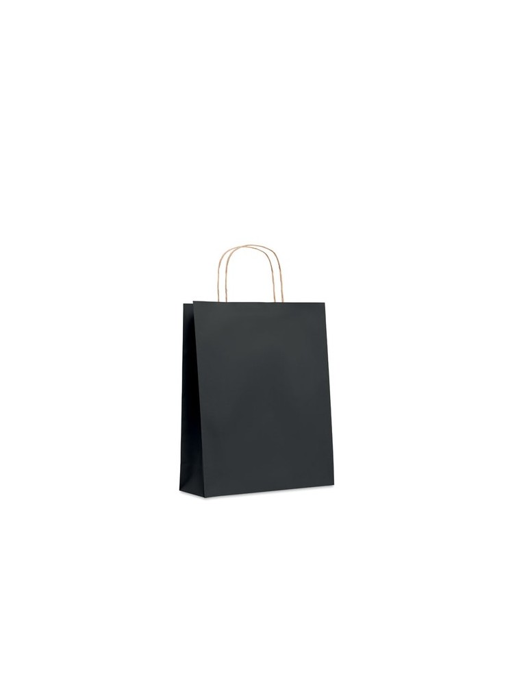 Sac en papier moyen format  personnalisable PAPER TONE M Matières : papier recyclé Couleurs : noir