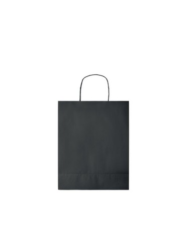 Sac en papier moyen format  personnalisable PAPER TONE M Matières : papier recyclé Couleurs : noir cadeau collaborateur premium