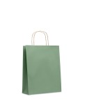 Sac en papier moyen format  personnalisable PAPER TONE M Matières : papier recyclé Couleurs : vert marquage laser ultra précis
