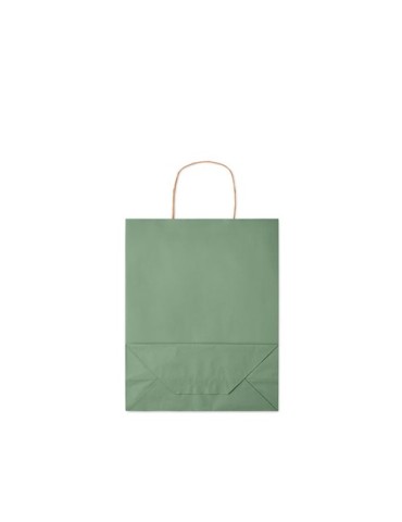 Sac en papier moyen format  personnalisable PAPER TONE M Matières : papier recyclé Couleurs : vert livraison express 24h 48h