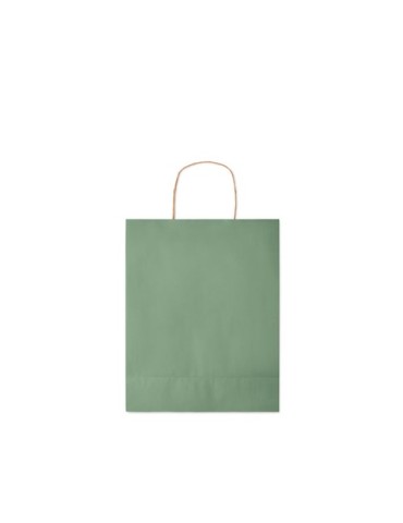 Sac en papier moyen format  personnalisable PAPER TONE M Matières : papier recyclé Couleurs : vert goodies personnalisé en stock