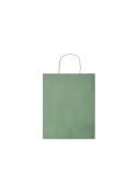Sac en papier moyen format  personnalisable PAPER TONE M Matières : papier recyclé Couleurs : vert goodies personnalisé en stock