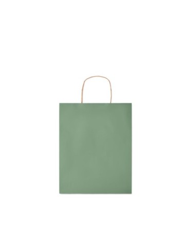 Sac en papier moyen format  personnalisable PAPER TONE M Matières : papier recyclé Couleurs : vert objet promo petit budget