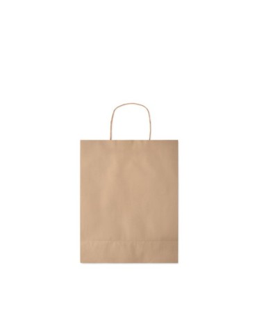 Sac en papier moyen format  personnalisable PAPER TONE M Matières : papier recyclé Couleurs : beige personnalisation rapide en F