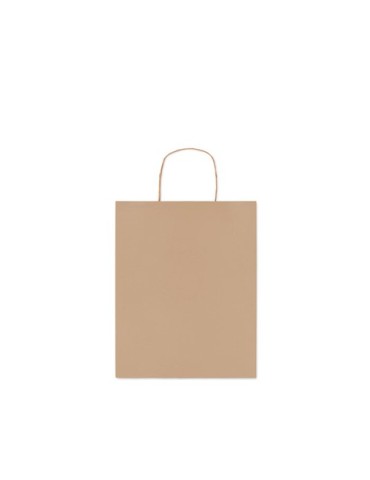 Sac en papier moyen format  personnalisable PAPER TONE M Matières : papier recyclé Couleurs : beige cadeau affaires élégant