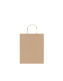 Sac en papier moyen format  personnalisable PAPER TONE M Matières : papier recyclé Couleurs : beige cadeau affaires élégant