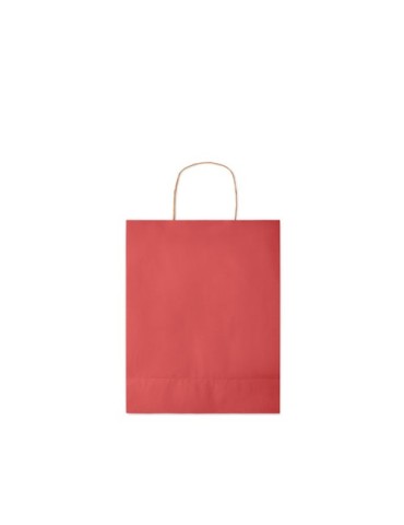 Sac en papier moyen format  personnalisable PAPER TONE M Matières : papier recyclé Couleurs : rouge accessoire événementiel uniq