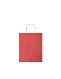 Sac en papier moyen format  personnalisable PAPER TONE M Matières : papier recyclé Couleurs : rouge accessoire événementiel uniq