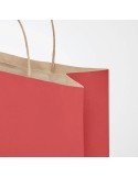 Sac en papier moyen format  personnalisable PAPER TONE M Matières : papier recyclé Couleurs : rouge cadeau entreprise pas cher