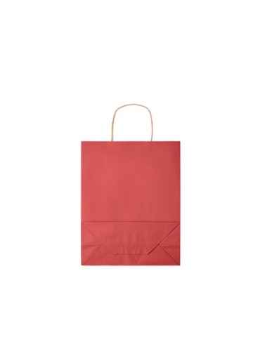Sac en papier moyen format  personnalisable PAPER TONE M Matières : papier recyclé Couleurs : rouge impression haute définition