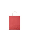 Sac en papier moyen format  personnalisable PAPER TONE M Matières : papier recyclé Couleurs : rouge impression haute définition
