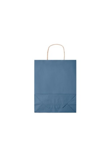 Sac en papier moyen format  personnalisable PAPER TONE M Matières : papier recyclé Couleurs : bleu goodies publicitaire événemen