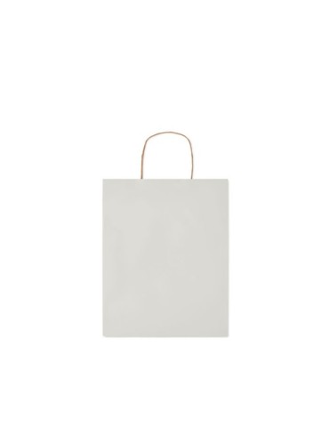 Sac en papier moyen format  personnalisable PAPER TONE M Matières : papier recyclé Couleurs : blanc objet publicitaire robuste