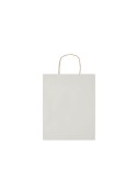 Sac en papier moyen format  personnalisable PAPER TONE M Matières : papier recyclé Couleurs : blanc objet publicitaire robuste
