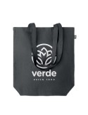 Sac shopping  en chanvre personnalisé pas cher - NAIMA TOTE Matières : chanvre Couleurs : noir objet publicitaire robuste