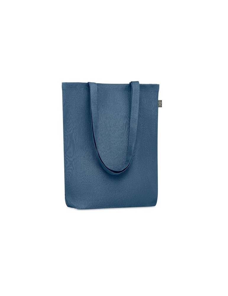 Sac shopping  en chanvre personnalisé pas cher - NAIMA TOTE Matières : chanvre Couleurs : bleu personnalisable avec votre logo