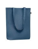 Sac shopping  en chanvre personnalisé pas cher - NAIMA TOTE Matières : chanvre Couleurs : bleu personnalisable avec votre logo