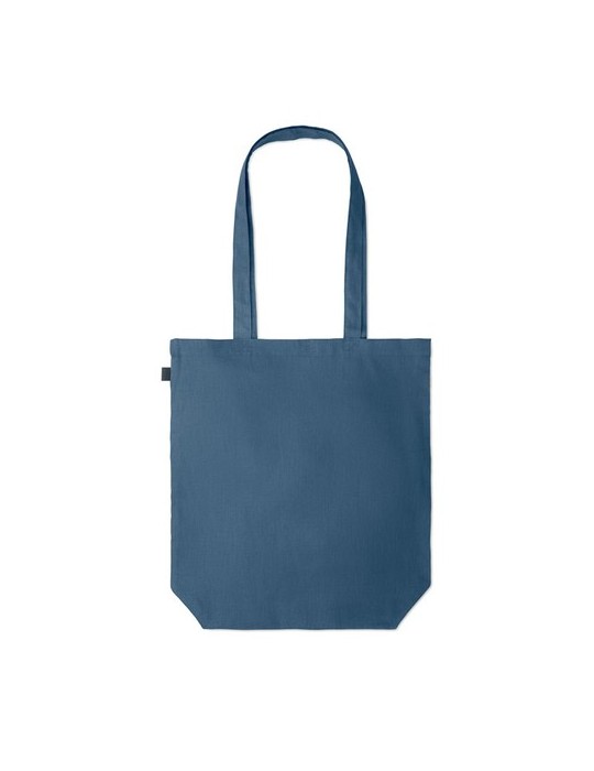 Sac shopping  en chanvre personnalisé pas cher - NAIMA TOTE Matières : chanvre Couleurs : bleu accessoire événementiel unique