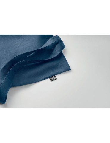 Sac shopping  en chanvre personnalisé pas cher - NAIMA TOTE Matières : chanvre Couleurs : bleu marquage couleur éclatante