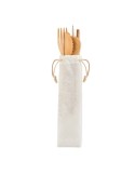 Sac à dos réfléchissant personnalisé en 600D - VISIBACK pas cher Matières : bambou Couleurs : beige personnalisable avec votre l