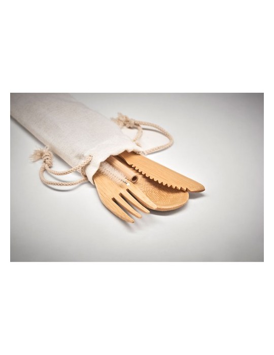 Couverts en Bambou Réutilisables - SETSTRAW