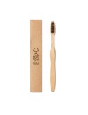 Brosse à Dents Éco-responsable en Bambou Personnalisée - DENTOBRUSH Matières : bambou Couleurs : noir impression haute définitio