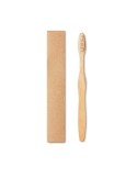 Brosse à Dents Éco-responsable en Bambou Personnalisée - DENTOBRUSH Matières : bambou Couleurs : blanc personnalisable avec votr