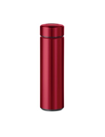 Gourde Isotherme Personnalisable Double Paroi 425 ml - PATAGO Matières : acier inoxydable Couleurs : rouge impression haute défi
