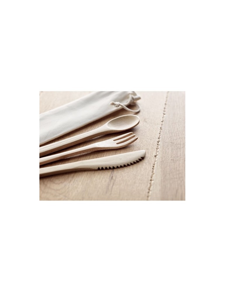 Set de Couverts en Bambou Écologiques SETBOO