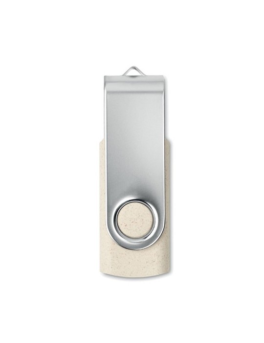 Clé USB Éco-responsable 16Go Personnalisée TECHMATE+ Matières : polypropylène (PP) Couleurs : beige personnalisable avec votre l