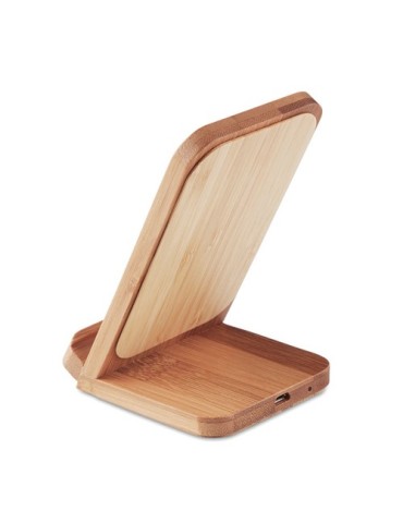 Chargeur sans fil  en bambou WIRESTAND Matières : bambou Couleurs : bois marquage laser ultra précis