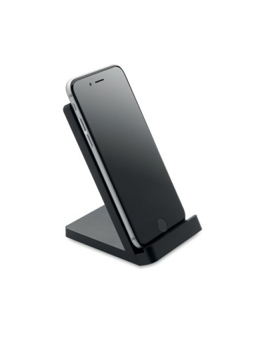 Chargeur sans fil  en bambou WIRESTAND Matières : bambou Couleurs : noir goodies publicitaire événementiel