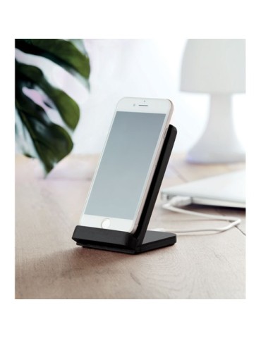 Chargeur sans fil  en bambou WIRESTAND Matières : bambou Couleurs : noir personnalisation rapide en France