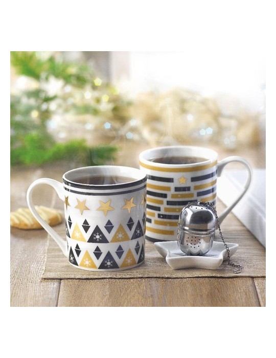 Tasse UNIQUE avec Soucoupe et Infuseur - Élégance & Praticité