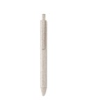Stylo poussoir  en blé paille PP - PECAS Matières : polypropylène (PP) Couleurs : beige cadeau entreprise pas cher