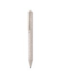 Stylo poussoir  en blé paille PP - PECAS Matières : polypropylène (PP) Couleurs : beige personnalisation rapide en France