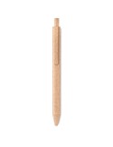 Stylo poussoir  en blé paille PP - PECAS Matières : polypropylène (PP) Couleurs : orange marquage laser ultra précis