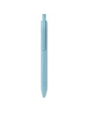 Stylo poussoir  en blé paille PP - PECAS Matières : polypropylène (PP) Couleurs : bleu personnalisable avec votre logo