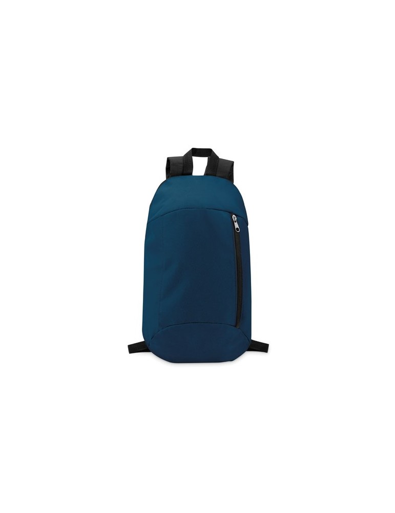 Sac à dos personnalisable  avec poche frontale - TIRANA Matières : PET Couleurs : bleu