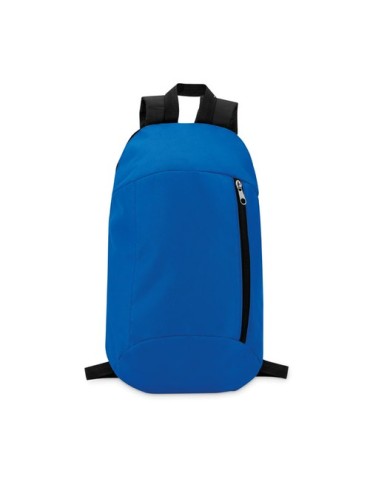 Sac à dos personnalisable  avec poche frontale - TIRANA Matières : PET Couleurs : bleu royal livraison express 24h 48h
