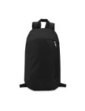 Sac à dos personnalisable  avec poche frontale - TIRANA Matières : PET Couleurs : noir marquage laser ultra précis